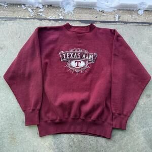 Vintage 90s Texas A&M Aggies Embroidered red sweatshirt size large